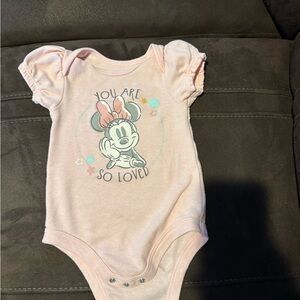 Disney Minnie Mouse Soft Pink Bodysuit